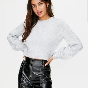 Sunday Best cropped fuzzy sweater